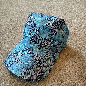 Lilly Pulitzer Blue Multi Patterned Baseball Cap